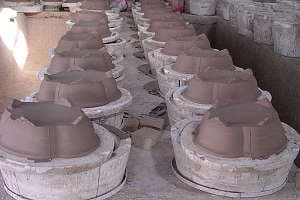Slip cast technology for bonsai pot production - drying of the pot blanks