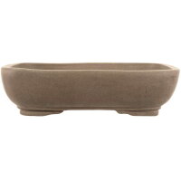 Bonsai pot 37x28x10cm grey rectangular unglaced