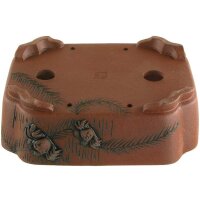 Bonsai pot 12.5x10x4.3cm Masteredition antique brown...
