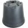 Plant container 28x28x22cm black round plastic 10l