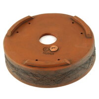 Bonsai pot 22,5x22,5x6,5cm brown round unglaced