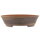 Bonsai pot 24,5x24,5x6,5cm brown round unglaced