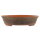 Bonsai pot 26,5x26,5x6,5cm brown round unglaced