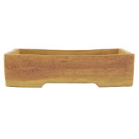 Bonsai pot 27x21x7cm beige rectangular unglaced