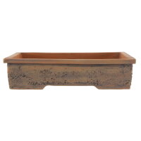 Bonsai pot 28x22,5x7cm brown rectangular unglaced