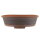 Bonsai pot 33x32x9,5cm brown round unglaced