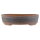 Bonsai pot 32x30x8cm darkbrown oval unglaced