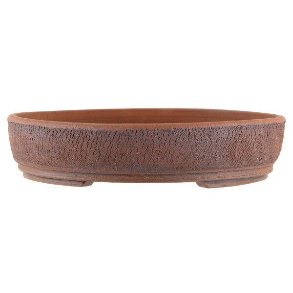 Bonsai pot 32x32x7cm brown round unglaced