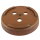 Bonsai pot 32x32x7cm brown round unglaced