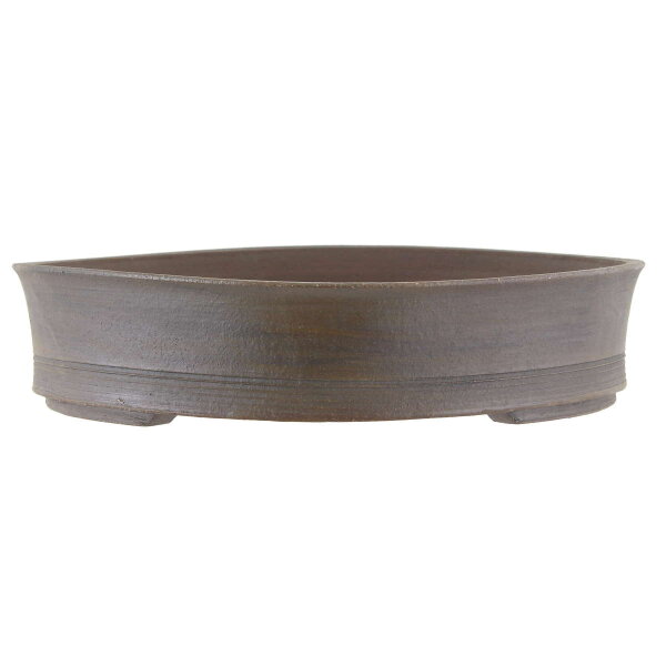 Bonsai pot 33,5x33,5x7,5cm darkbrown round unglaced