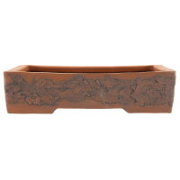 Vaso bonsai 27,5x21x6,5cm marrone rettangolare in...