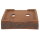 Bonsai pot 27,5x21x6,5cm brown rectangular unglaced