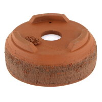 Bonsai pot 14,5x14,5x6cm brick red round unglaced