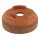 Bonsai pot 14,5x14,5x6cm brick red round unglaced