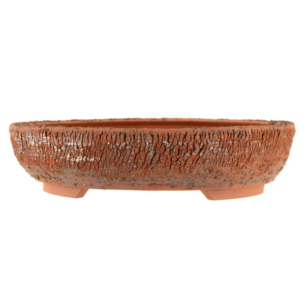 Bonsai pot 30x30x7cm brick red round unglaced