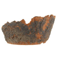 Pot &agrave; bonsa&iuml; 20,5x20,5x11cm marron fonc&eacute; rond en gr&egrave;s