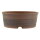 Bonsai pot 17x17x7cm darkbrown round unglaced