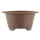 Bonsai pot 19,5x19,5x9,5cm darkbrown round unglaced