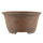 Bonsai pot 17,5x17,5x9cm darkbrown round unglaced