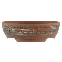 Bonsai pot 20,5x20,5x6cm darkbrown round unglaced