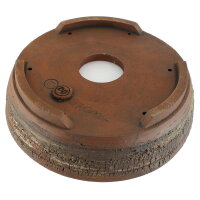 Bonsai pot 20,5x20,5x6cm darkbrown round unglaced