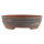 Bonsai pot 20,5x20,5x6cm darkbrown round unglaced