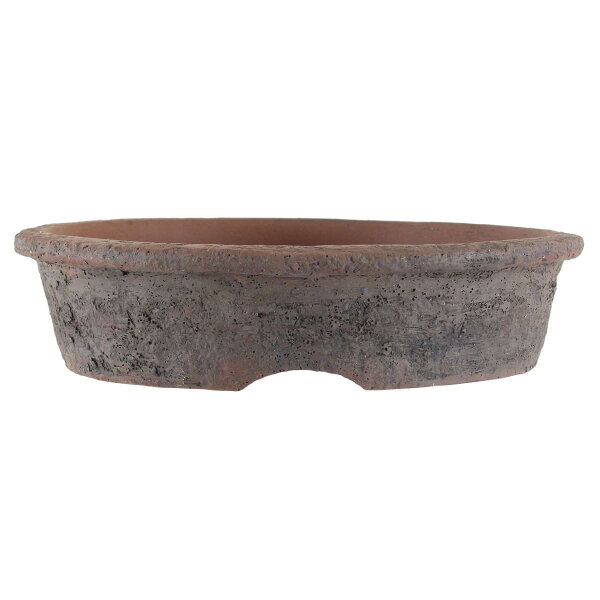 Bonsai pot 21,5x21,5x5cm darkbrown round unglaced