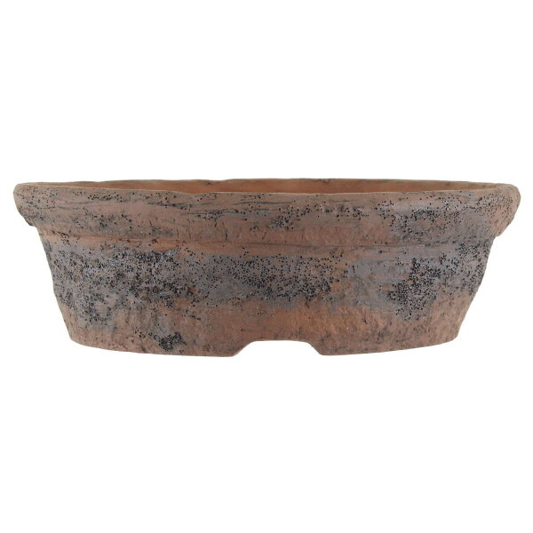 Bonsai pot 22x22x6,5cm darkbrown round unglaced