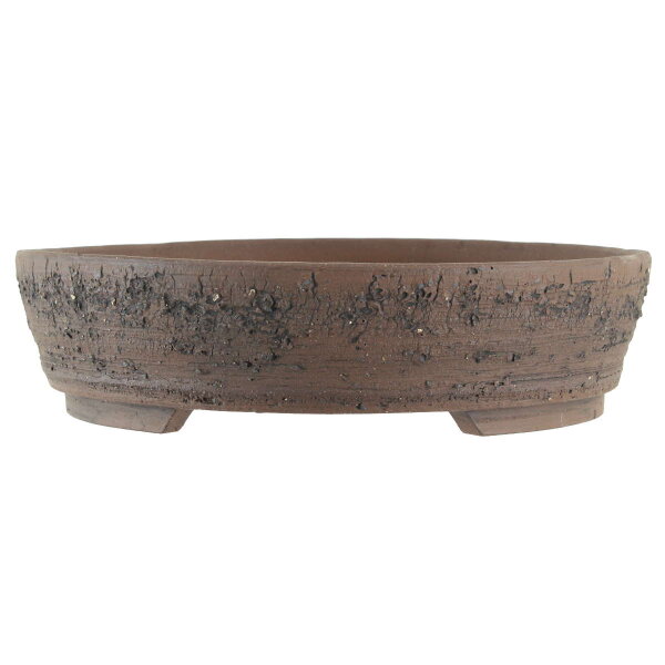 Bonsai pot 24x24x6cm darkbrown round unglaced