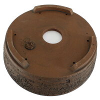 Bonsai pot 24x24x6,5cm darkbrown round unglaced