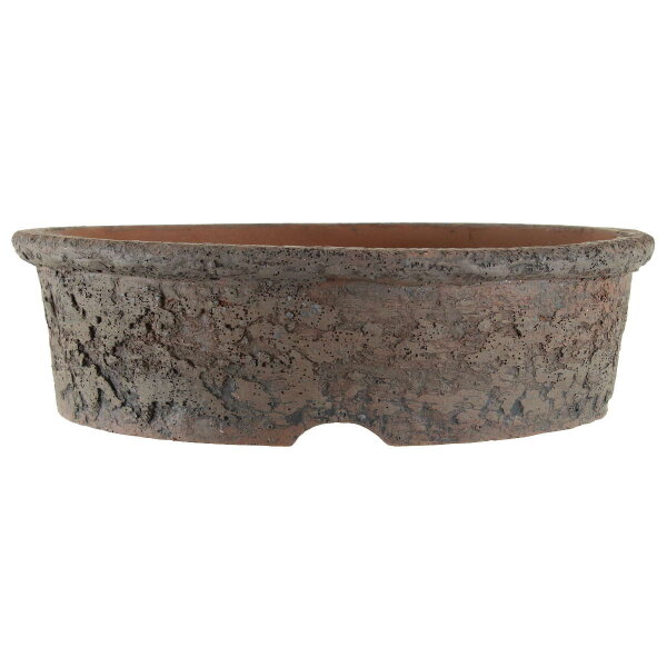 Bonsai pot 25x25x7cm darkbrown round unglaced