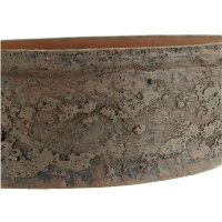 Bonsai pot 25x25x7cm darkbrown round unglaced