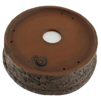 Bonsai pot 25x25x7cm darkbrown round unglaced