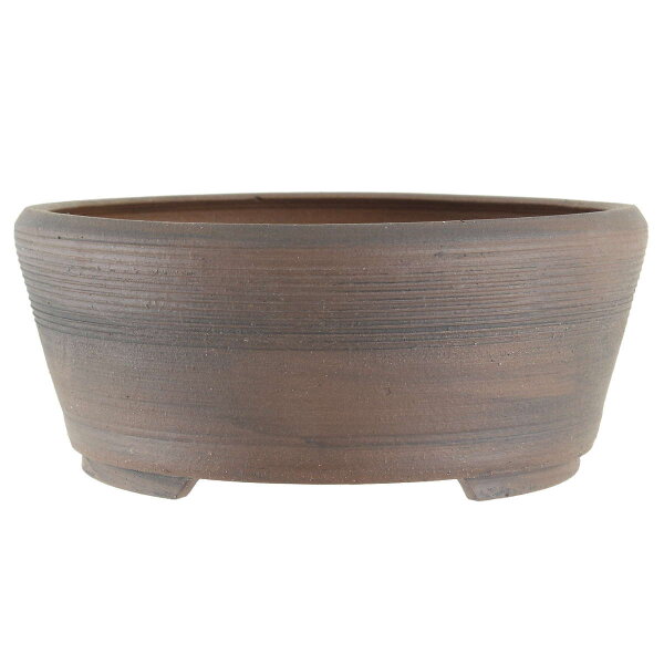 Bonsai pot 23,5x23,5x10cm darkbrown round unglaced