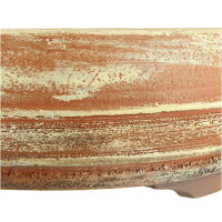 Bonsai pot 25x25x10cm light brown round unglaced