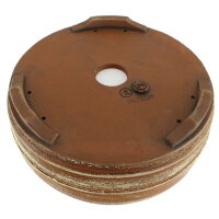 Bonsai pot 25x25x10cm light brown round unglaced