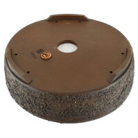 Bonsai pot 29,5x29,5x7cm darkbrown round unglaced