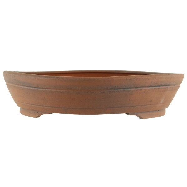 Bonsai pot 34x34x7,5cm brown round unglaced