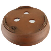 Bonsai pot 34x34x7,5cm brown round unglaced