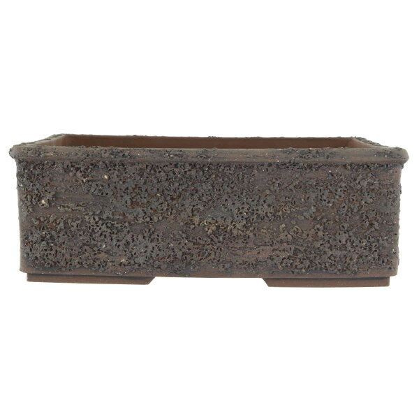 Bonsai pot 28x23x9,5cm darkbrown rectangular unglaced