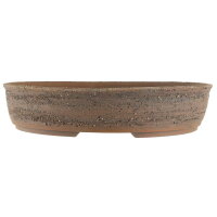 Pot à bonsaï 35x28x7,5cm marron ovale en...