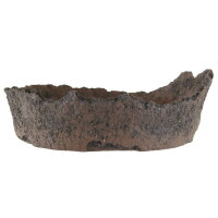 Bonsai pot 24,5x24x8cm darkbrown round unglaced