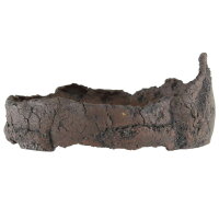 Pot &agrave; bonsa&iuml; 27x22x11cm marron fonc&eacute; ovale en gr&egrave;s