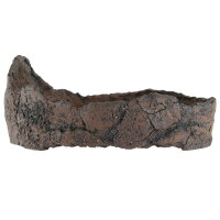 Pot &agrave; bonsa&iuml; 27x22x11cm marron fonc&eacute; ovale en gr&egrave;s