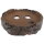 Bonsai pot 27x22x11cm darkbrown oval unglaced